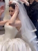 绝美！堂安律老婆穿上婚纱宛若仙子，真是亚洲球星太太天花板😍